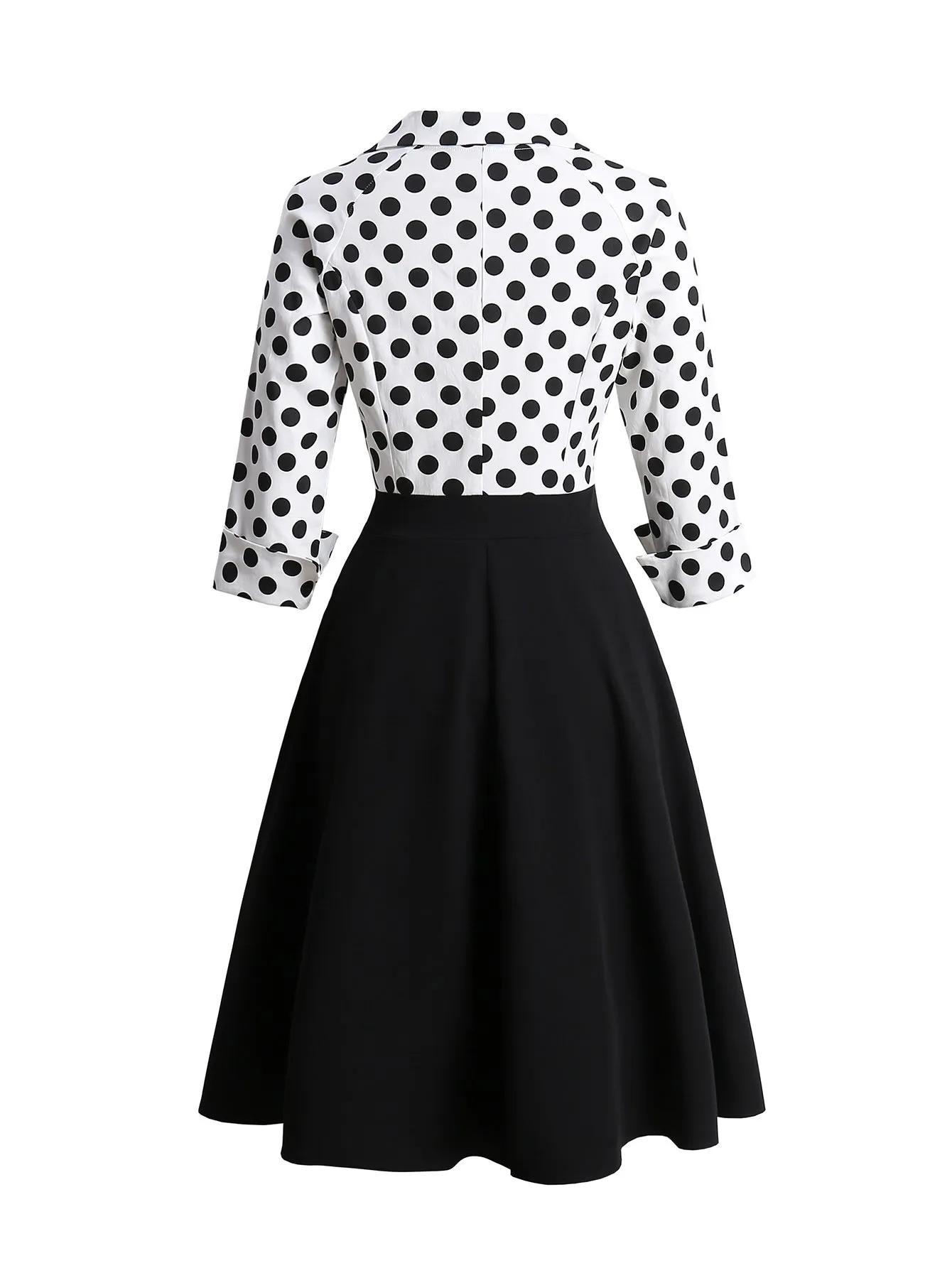 1950s Retro Rockabilly Princess Cosplay Dress Women's Polka Dot Retro Vintage Style Cocktail Party Swing Dress(S-2XL)