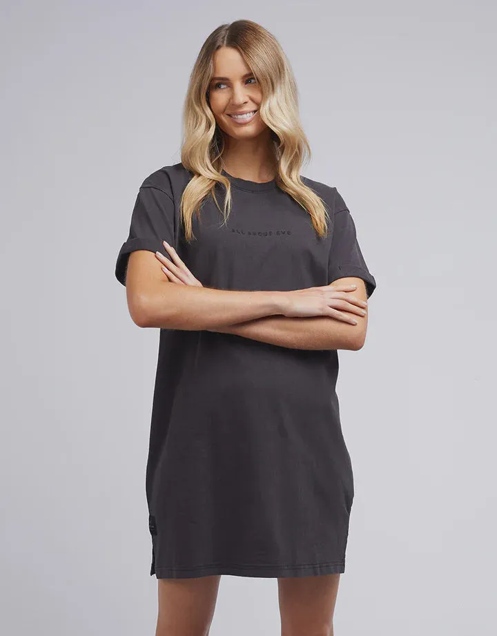AAE Washed Tee Dress- Washed Black