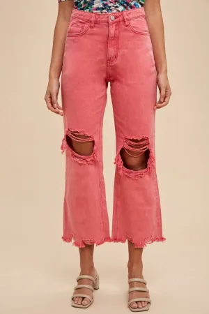 All About Denim Strawberry Distressed Jeans