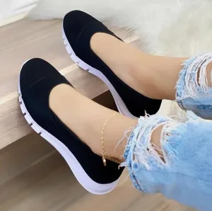 Amozae Ladies Handmade Solid Color Women Shoes Classic Casual  Flat Heel Shoes Comfortable Non-slip Fashion Zapatos De Mujer Sneakers
