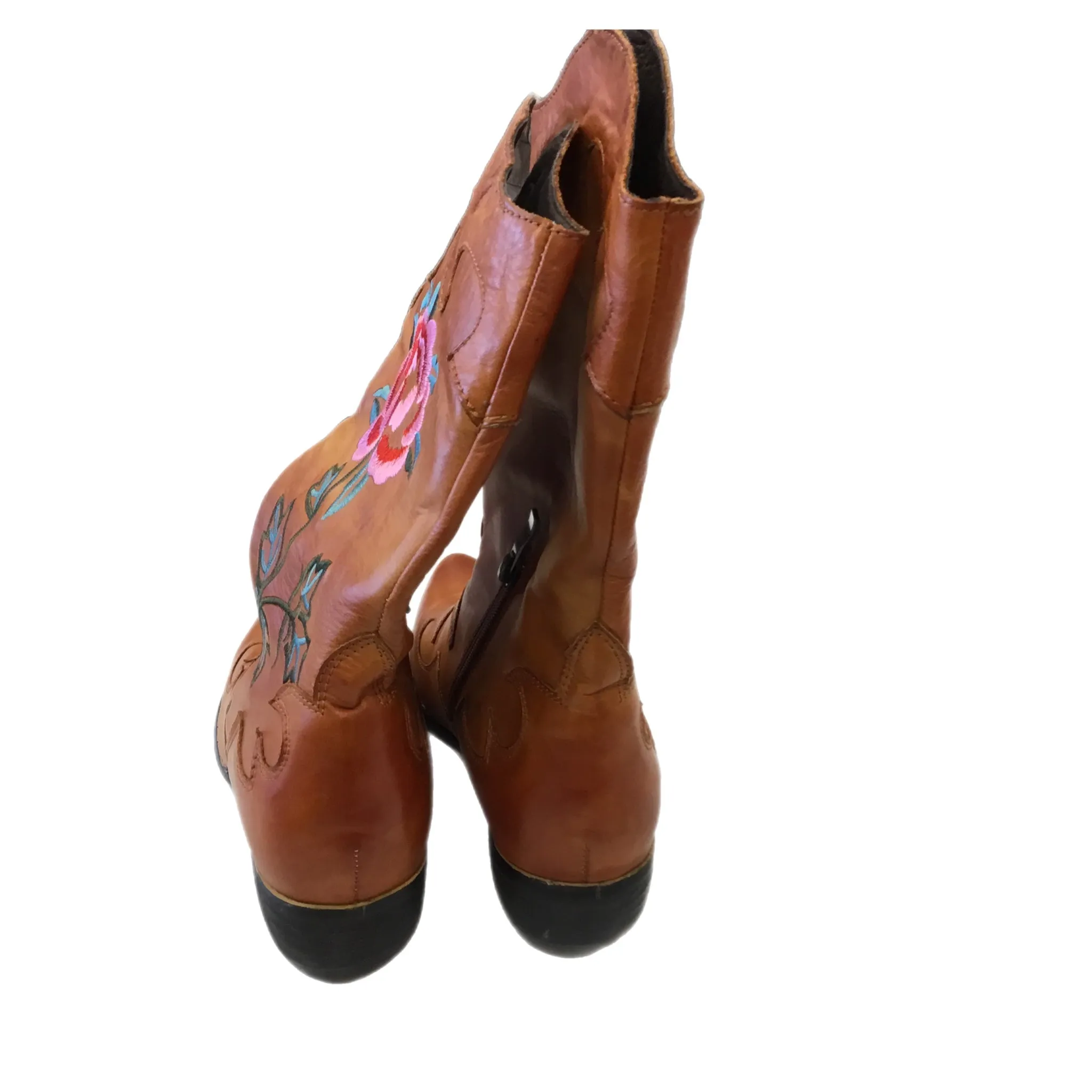 Boots Mid-calf Heels By Spring Step In Tan, Size: 9.5