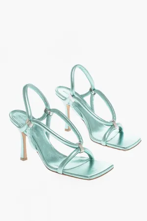Bottega Veneta Leather Sandals Metallic Effect 9 Cm
