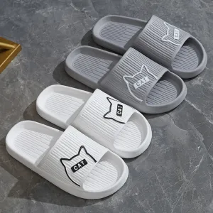 Cat Print Flat Slides