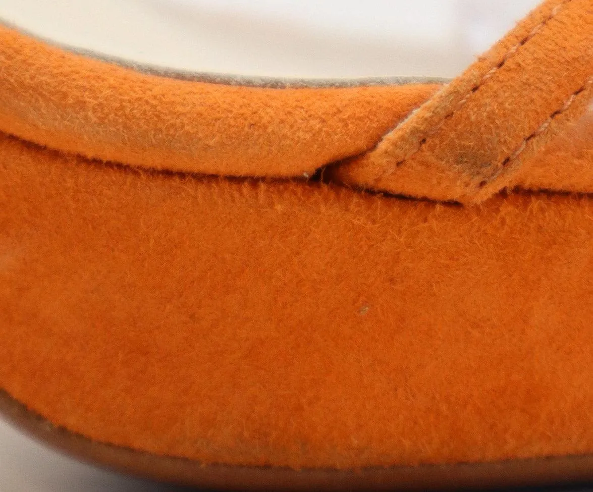 Christian Dior Orange Suede Platform Sandals sz 10