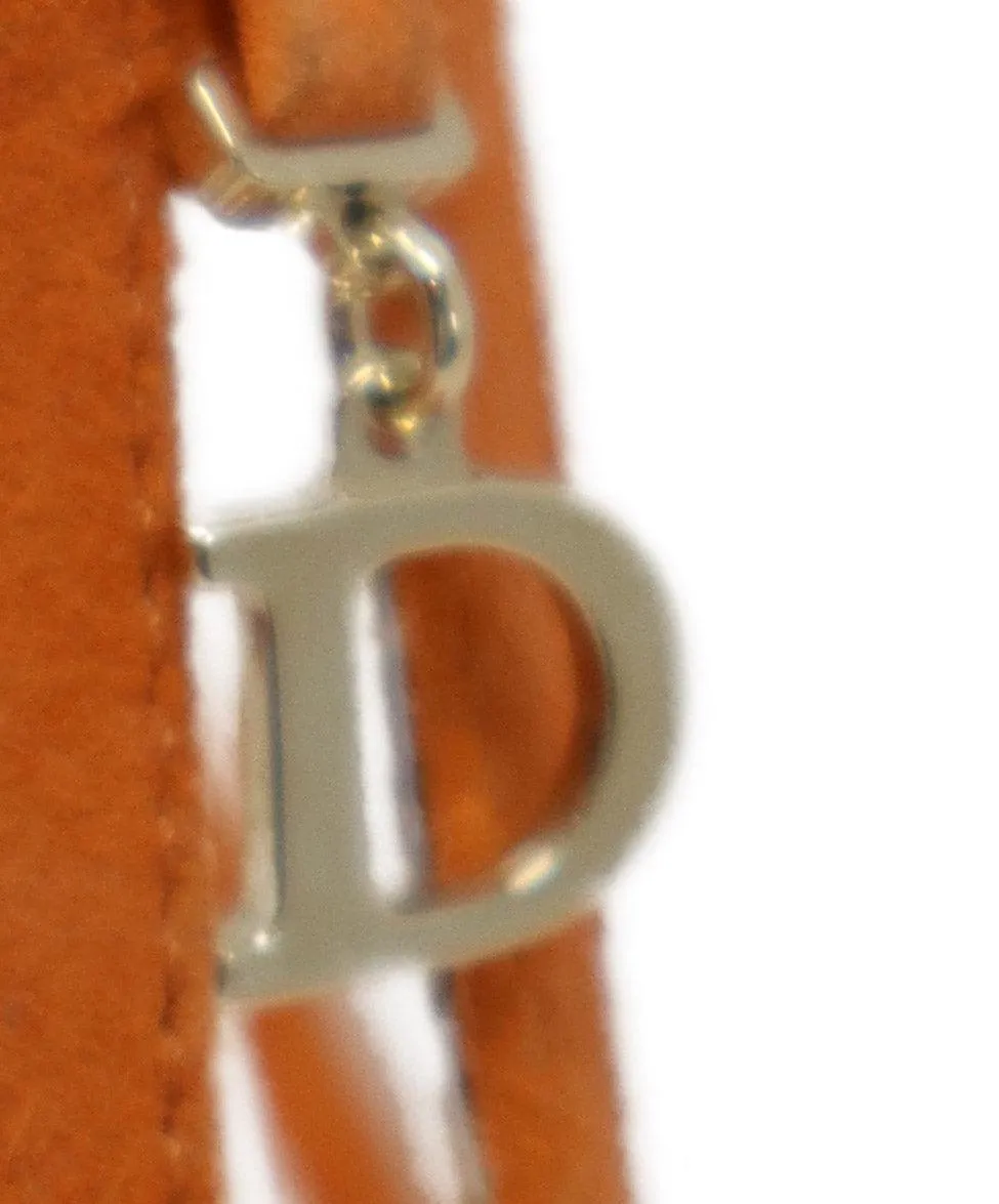 Christian Dior Orange Suede Platform Sandals sz 10