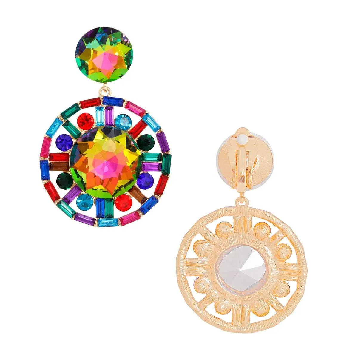 Circle Earrings in Vibrant Hues - A Colorful Statement Piece