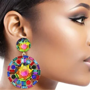 Circle Earrings in Vibrant Hues - A Colorful Statement Piece