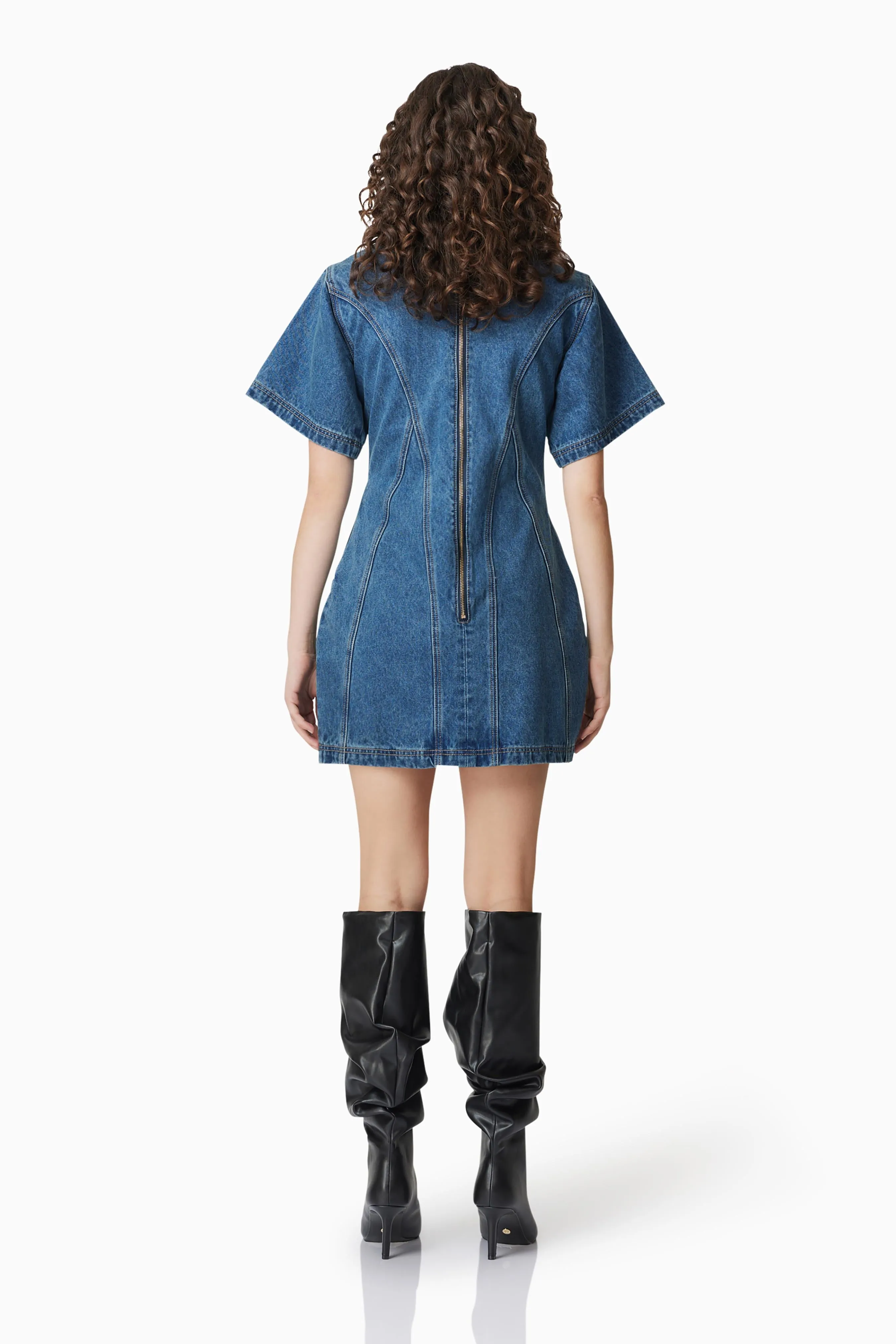 CURAAE Clara Denim Mini Dress