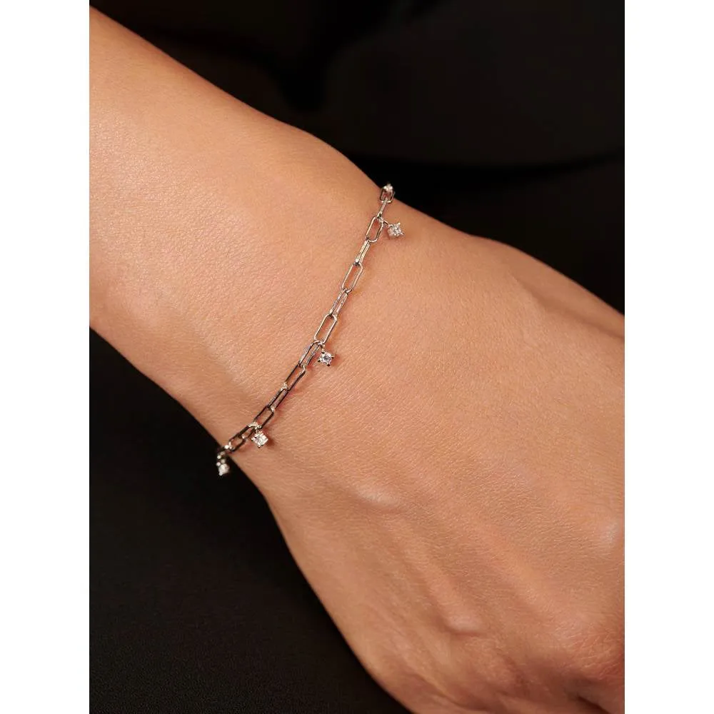 Curio Cottage Pure Silver Linked It Bracelet