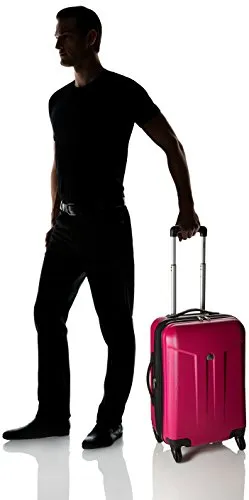 Delsey Comete 20-Inch Expandable Carry On Spinner Luggage - Fuschia