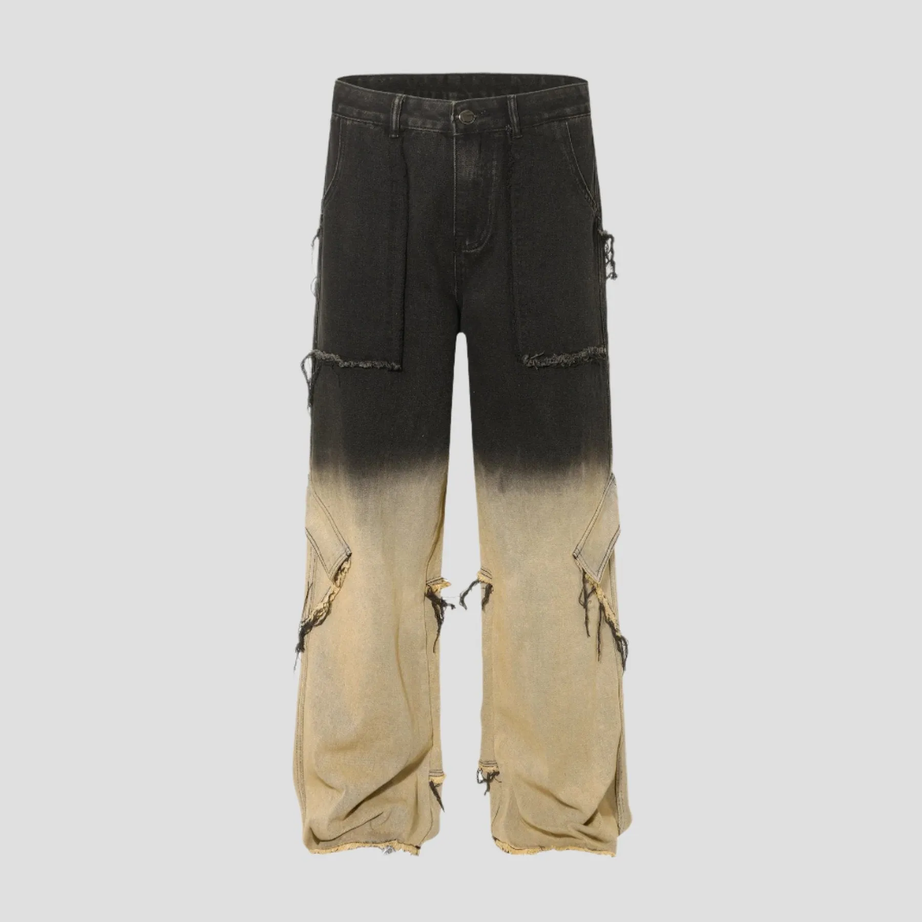 Distressed Ombre Cargo Pants