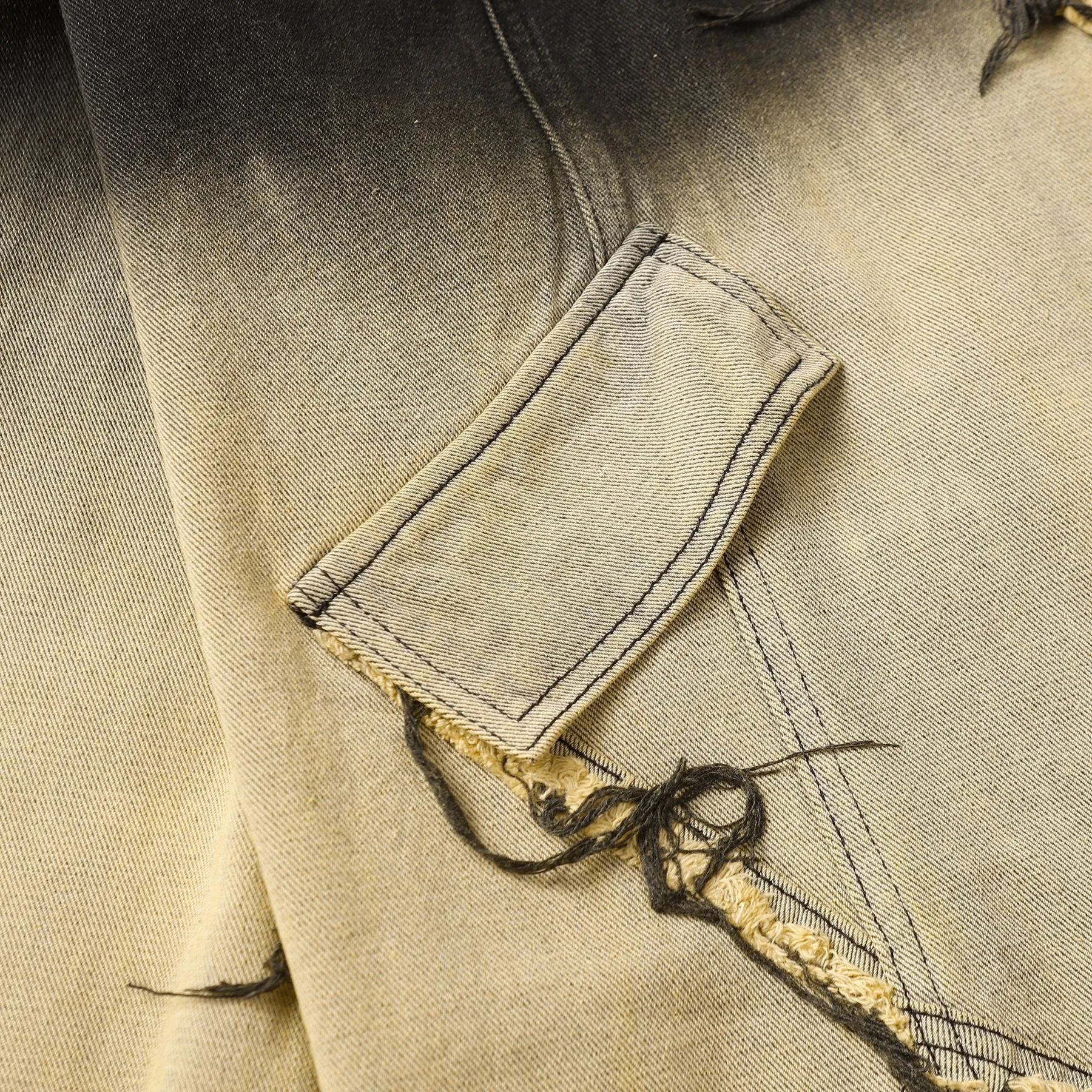 Distressed Ombre Cargo Pants