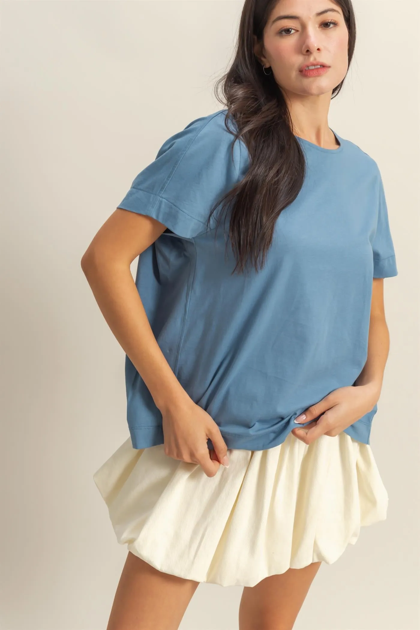 DZ24C137-Round Neck Short Sleeve Tee