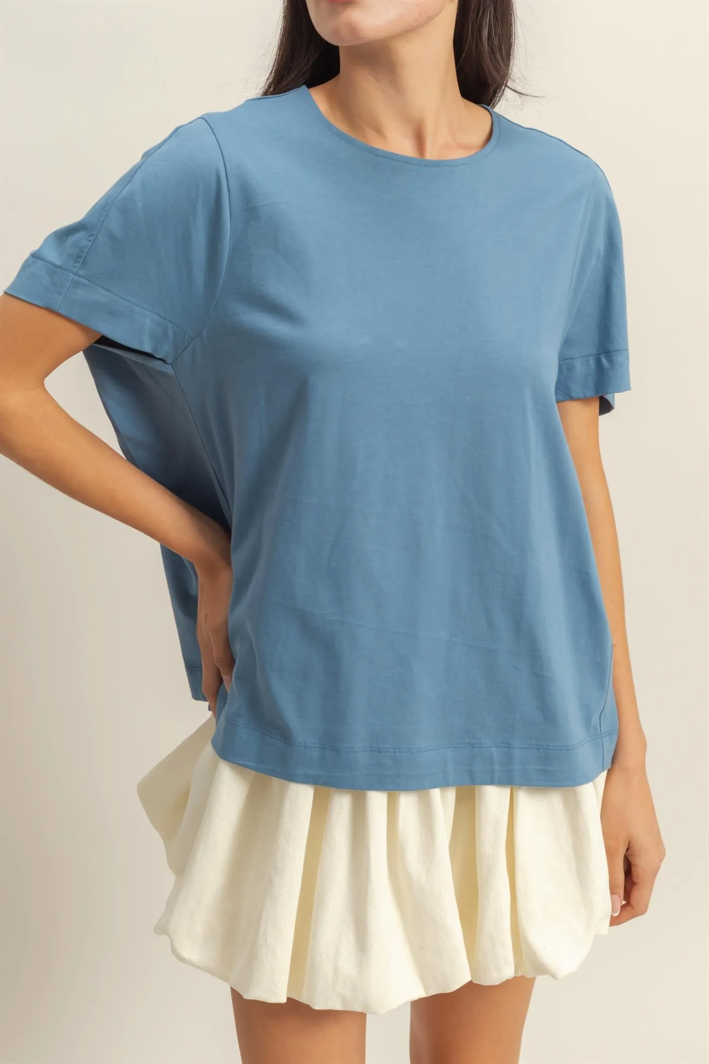 DZ24C137-Round Neck Short Sleeve Tee