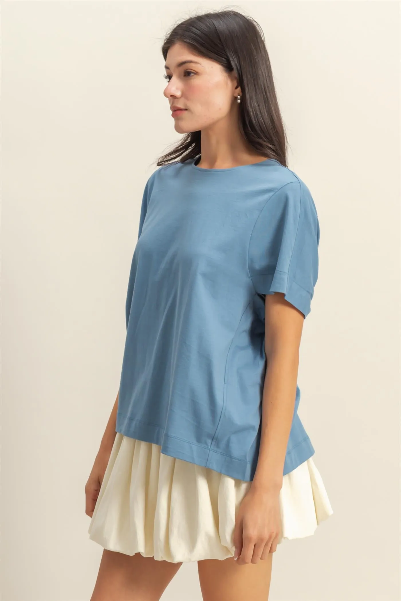 DZ24C137-Round Neck Short Sleeve Tee