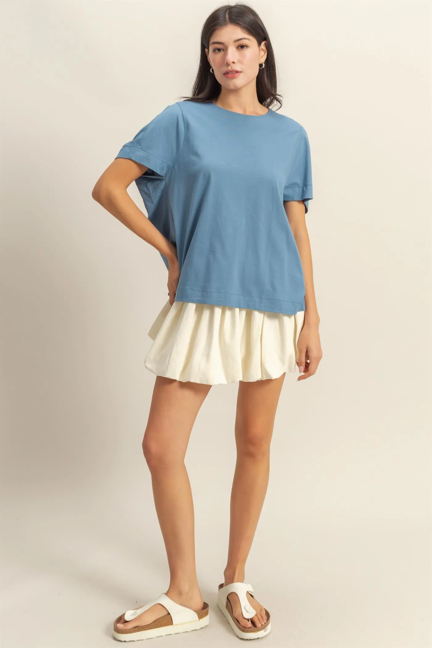 DZ24C137-Round Neck Short Sleeve Tee