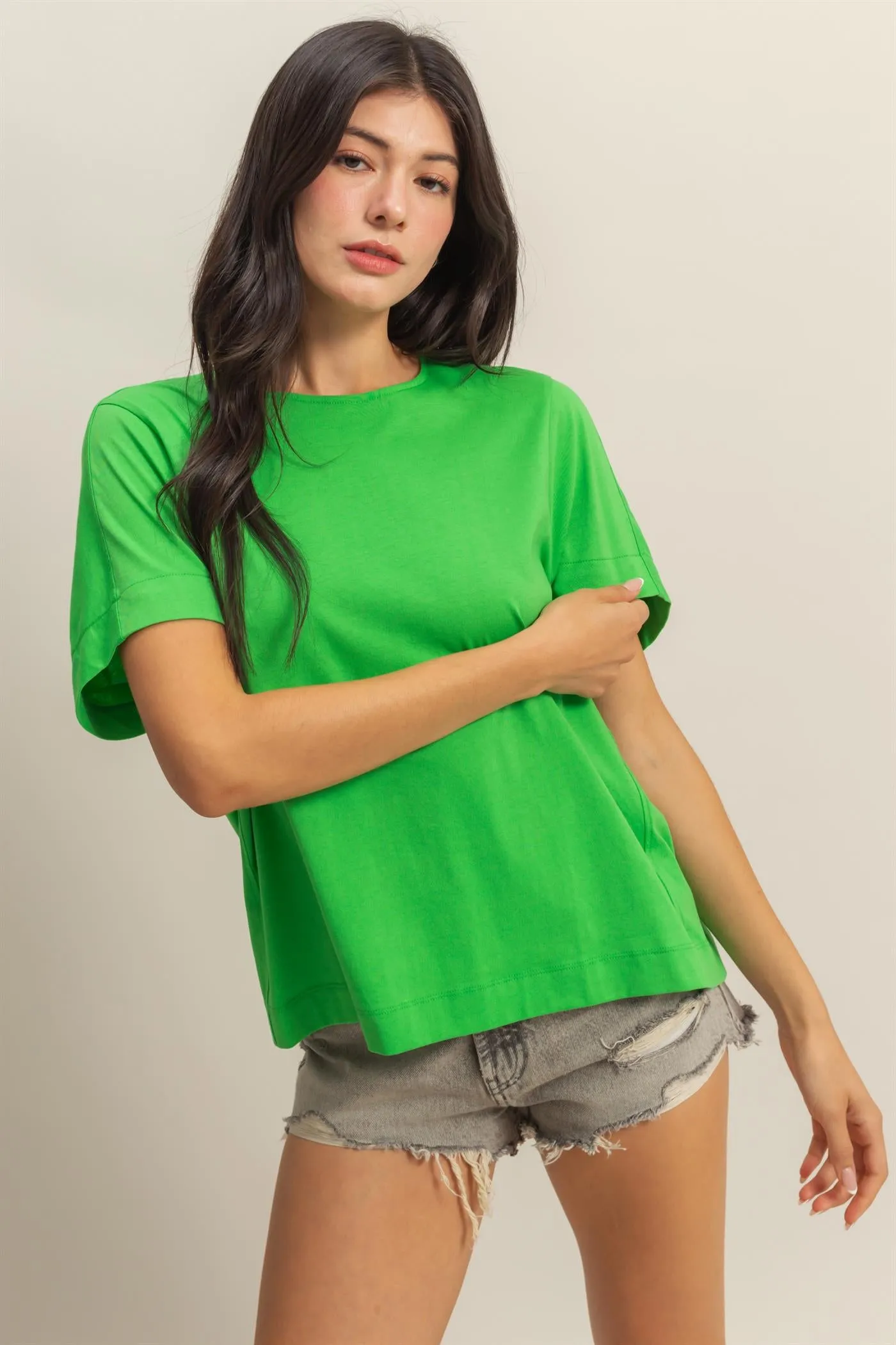 DZ24C137-Round Neck Short Sleeve Tee