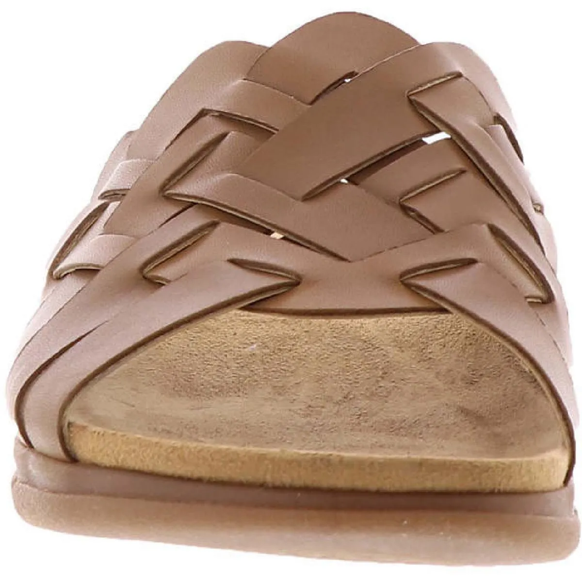 Easy Spirit Womens Marsha Woven Leather Wedge Sandals