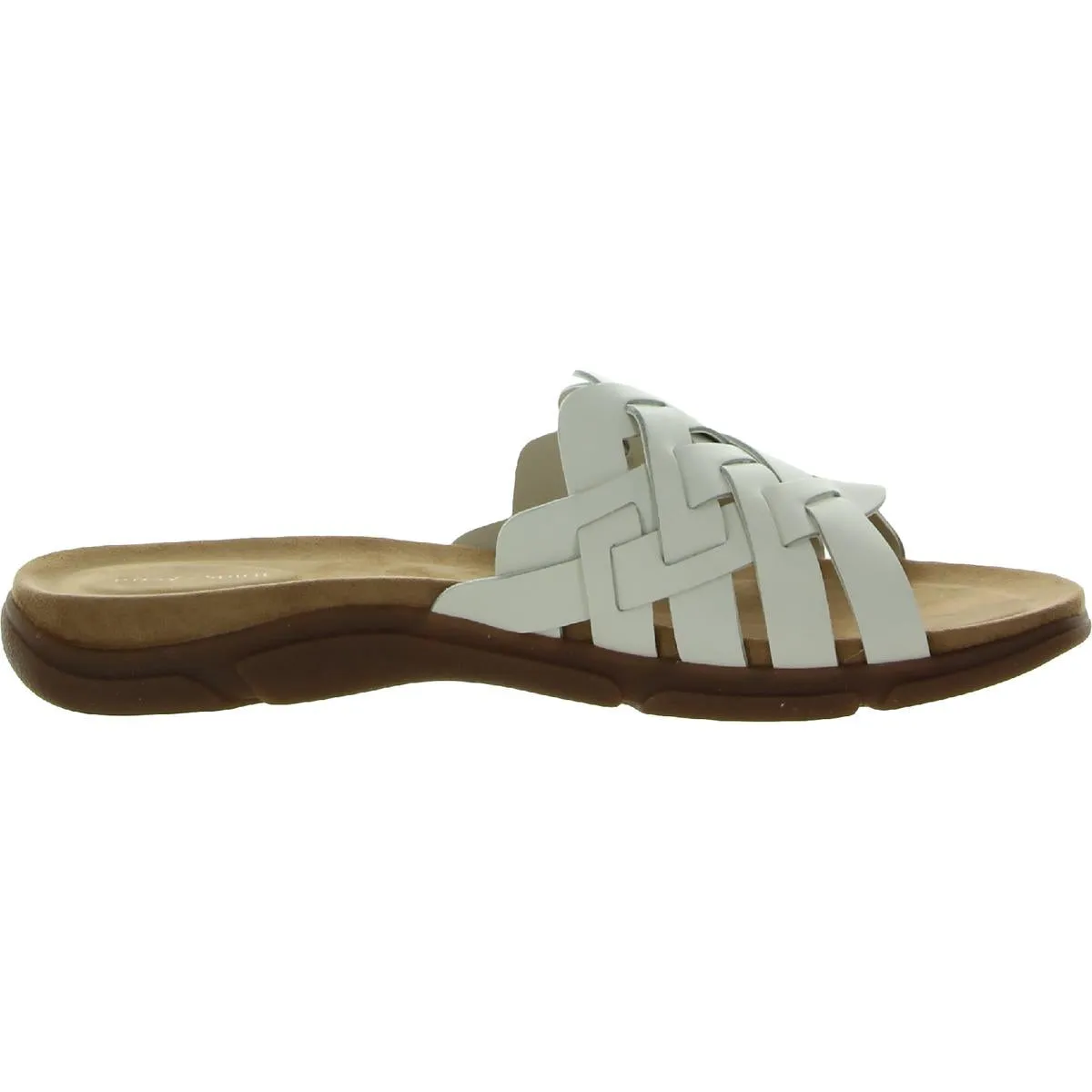 Easy Spirit Womens Marsha Woven Leather Wedge Sandals