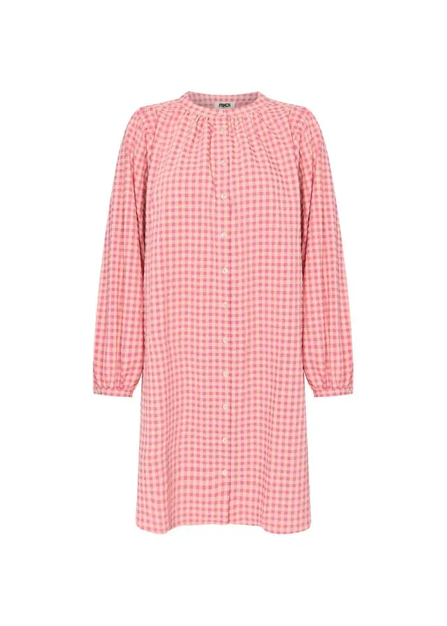 FRNCH Noely  two tone gingham dress Rose