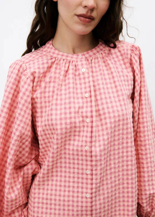 FRNCH Noely  two tone gingham dress Rose