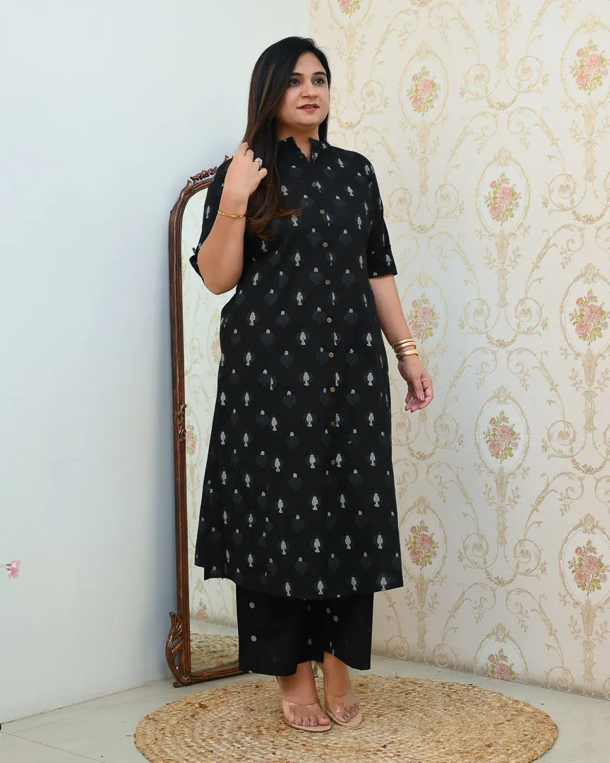 Geet Black Cotton Coord set