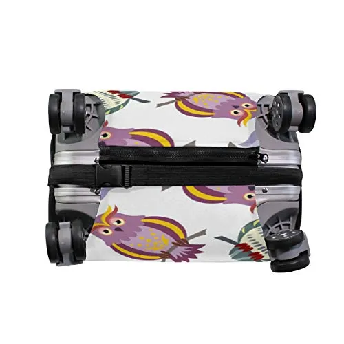 GIOVANIOR Cartoon Colorful Owls Luggage Cover Suitcase Protector Carry On Covers