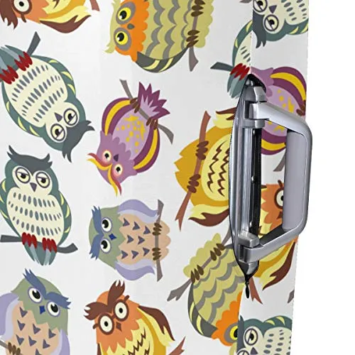 GIOVANIOR Cartoon Colorful Owls Luggage Cover Suitcase Protector Carry On Covers
