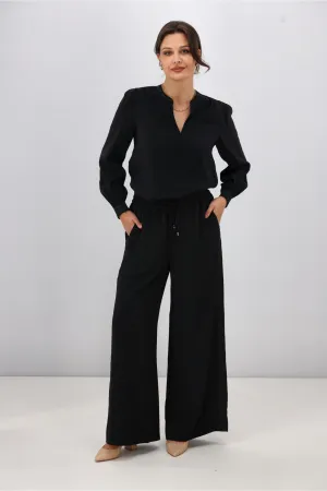 Gloss the Label Shayleigh Ric Rac Pant Black