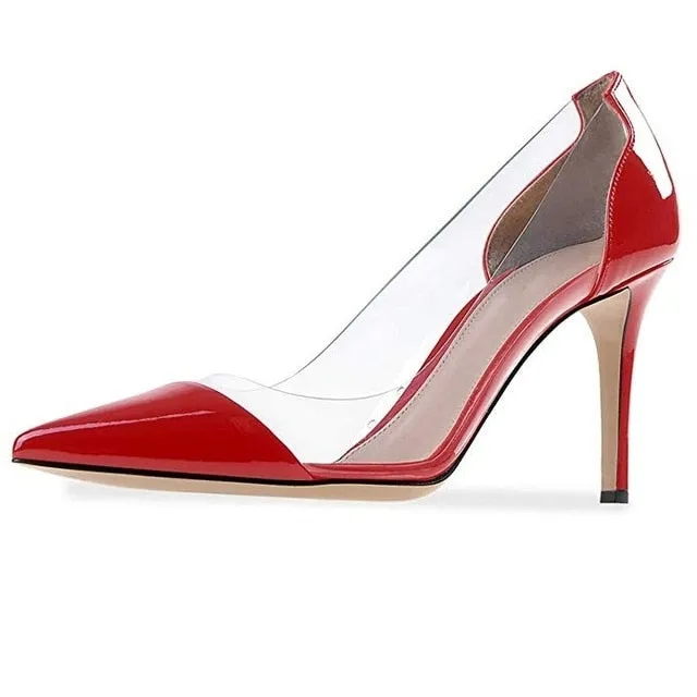 High Heels Sexy Pointed Red Wedding Party Shoes For Lady