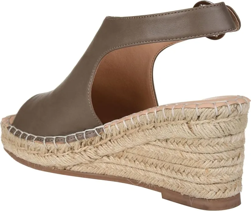 Journee Collection Women's Crew Wedge Sandal  Color Taupe Size 6M