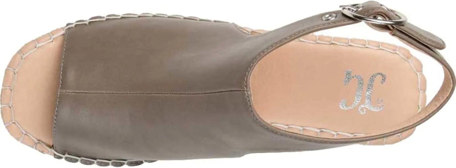 Journee Collection Women's Crew Wedge Sandal  Color Taupe Size 6M