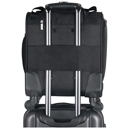Kenneth Cole Reaction 18" Lightweight Multi-Pocket Anti-Theft RFID 14.1" Laptop & Tablet Underseater Carry-On with USB Charging Port, Black