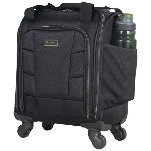 Kenneth Cole Reaction 18" Lightweight Multi-Pocket Anti-Theft RFID 14.1" Laptop & Tablet Underseater Carry-On with USB Charging Port, Black
