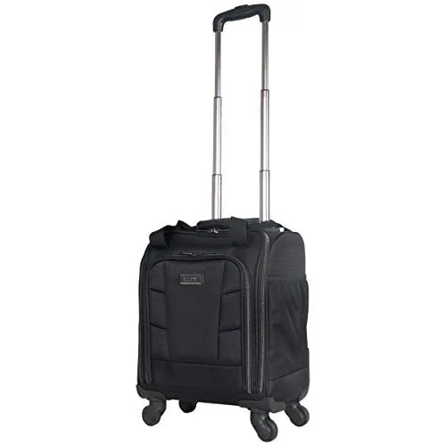 Kenneth Cole Reaction 18" Lightweight Multi-Pocket Anti-Theft RFID 14.1" Laptop & Tablet Underseater Carry-On with USB Charging Port, Black