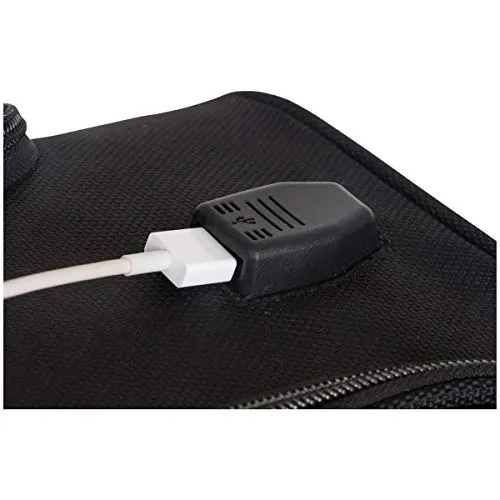 Kenneth Cole Reaction 18" Lightweight Multi-Pocket Anti-Theft RFID 14.1" Laptop & Tablet Underseater Carry-On with USB Charging Port, Black
