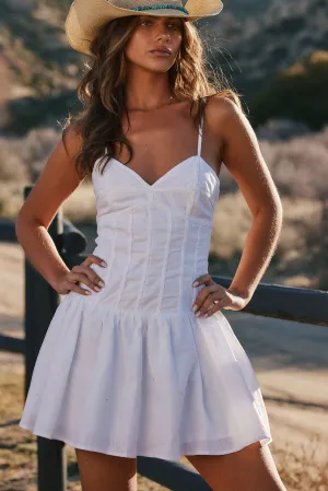 Lana White Drop Waist Mini Dress