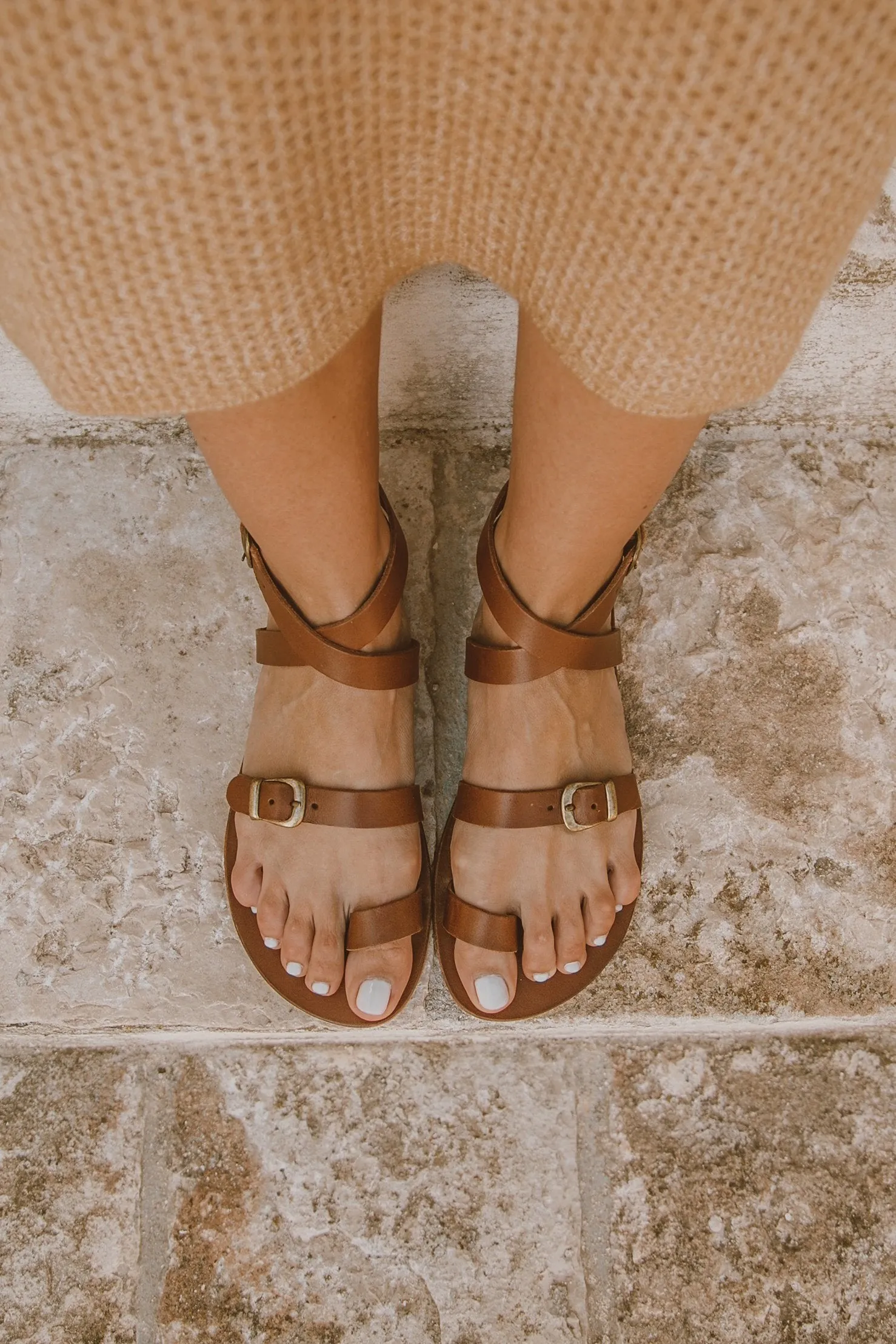 Lexy Leather Sandal - Brown