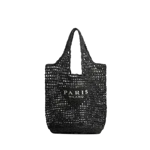 LINUE Letter Espadrilles Tote Bag