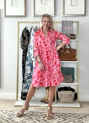 Lucy Dress | Raspberry Wildflower