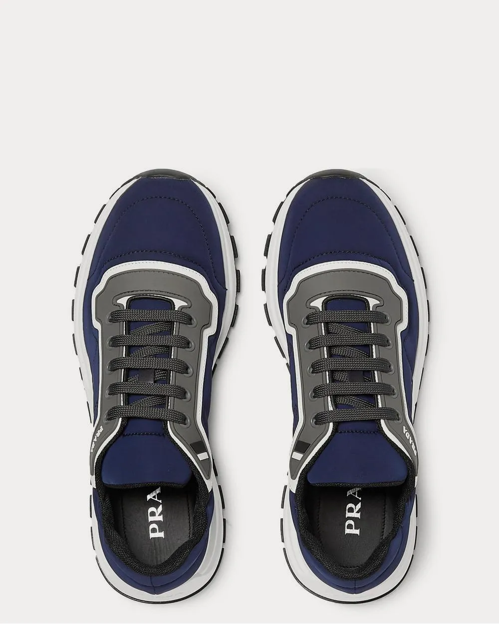 Match Race Panelled Nylon, Leather and Rubber  Navy low top sneakers