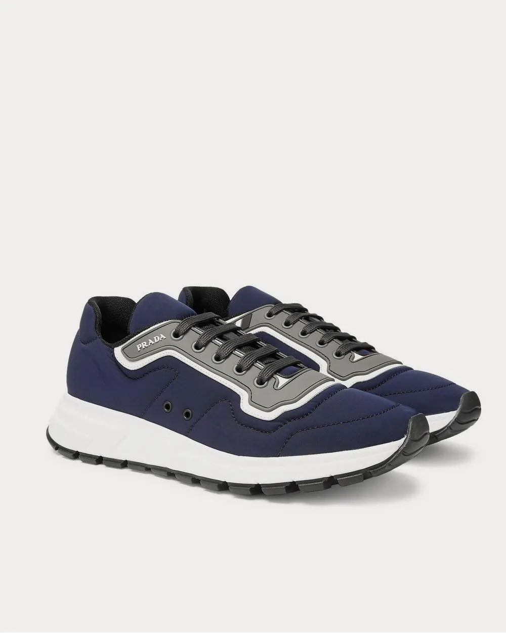 Match Race Panelled Nylon, Leather and Rubber  Navy low top sneakers