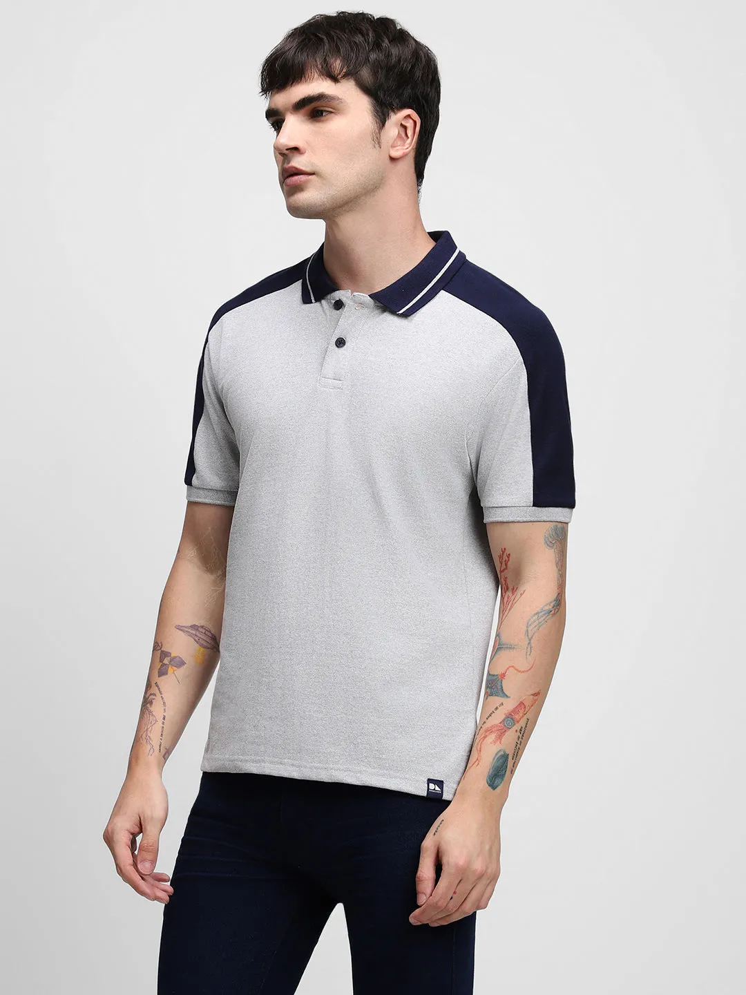 Men's Shirt Collar Relaxed Fit Solid Black Shirt