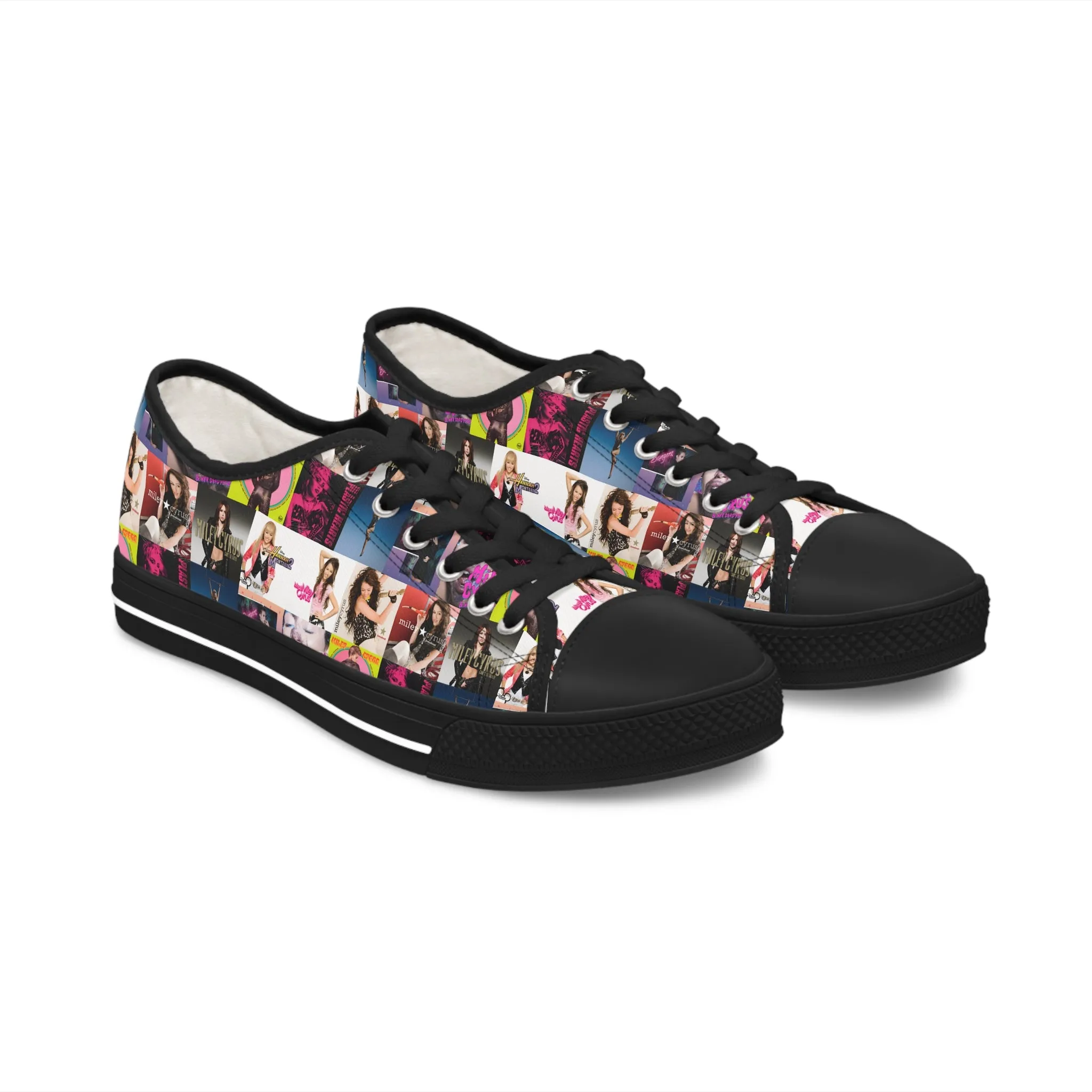 Miley Cyrus Album Cover Collage Women's Low Top Sneakers
