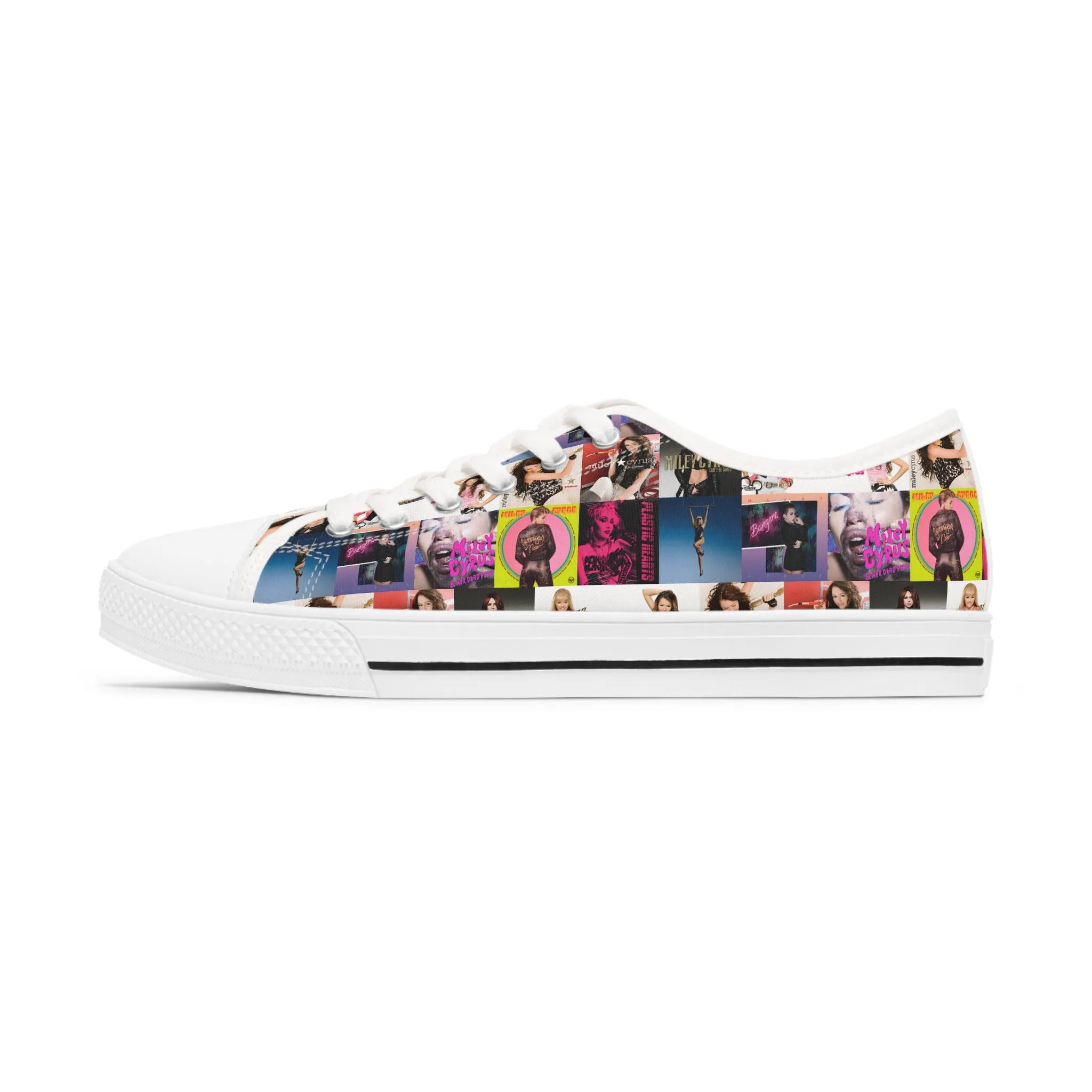 Miley Cyrus Album Cover Collage Women's Low Top Sneakers