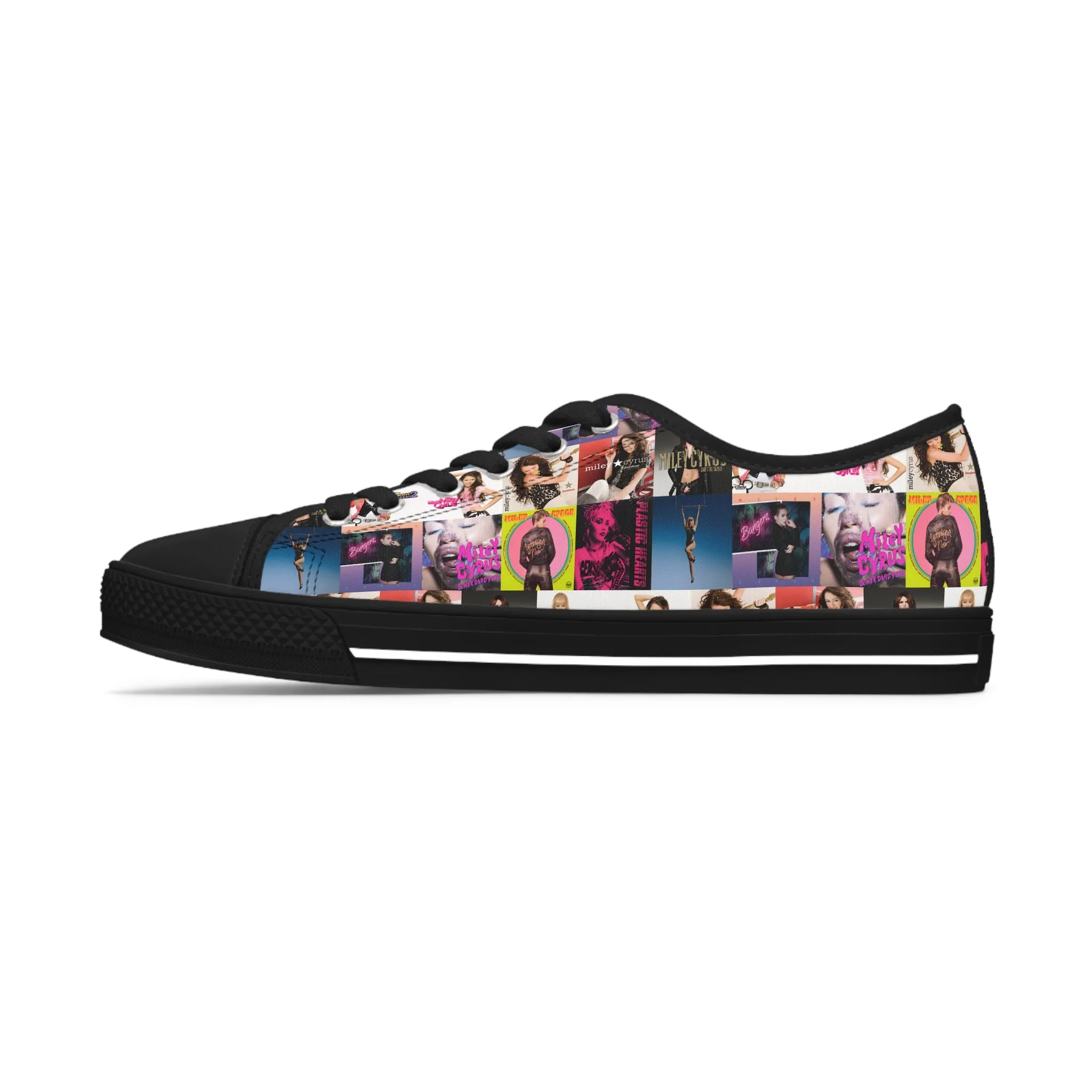 Miley Cyrus Album Cover Collage Women's Low Top Sneakers