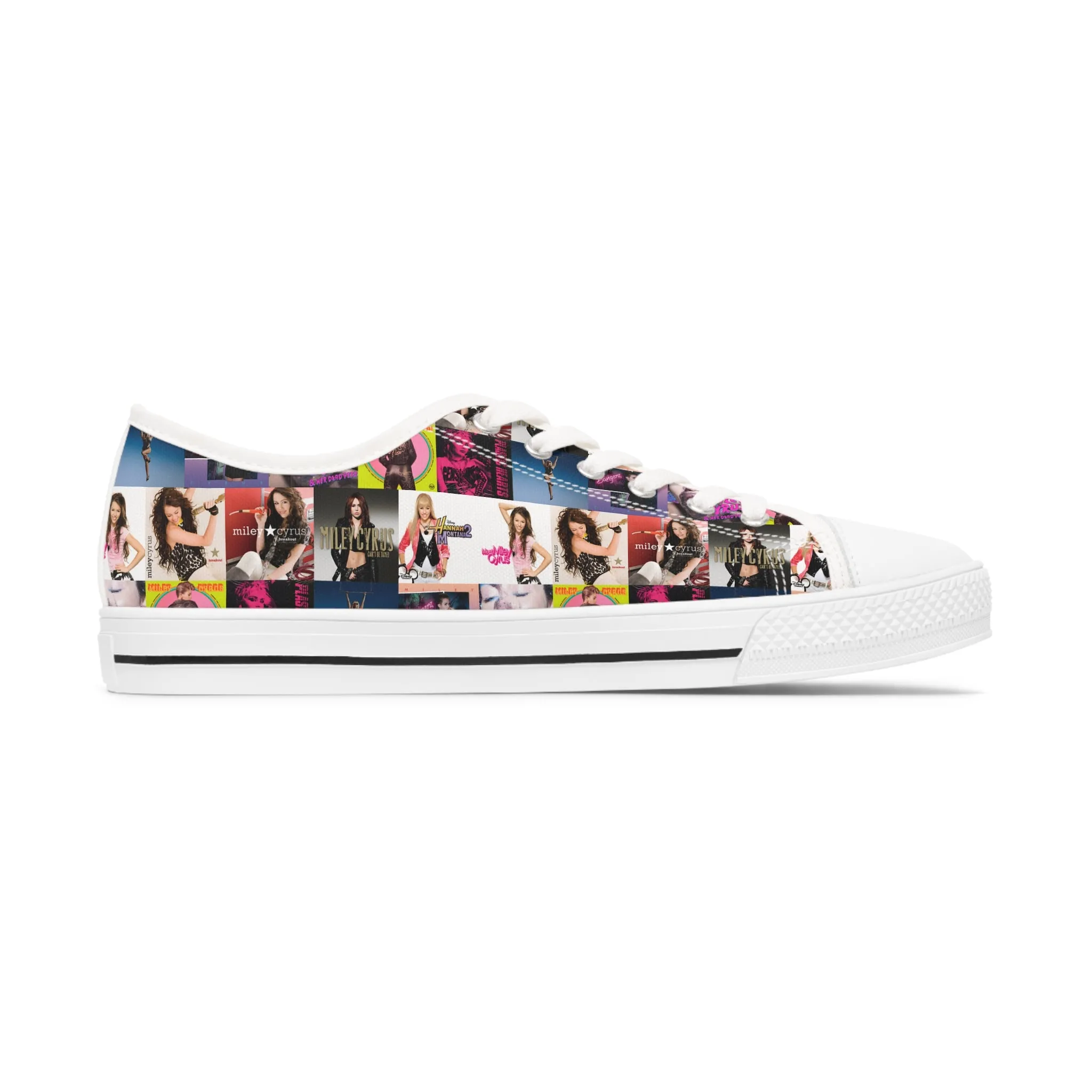 Miley Cyrus Album Cover Collage Women's Low Top Sneakers