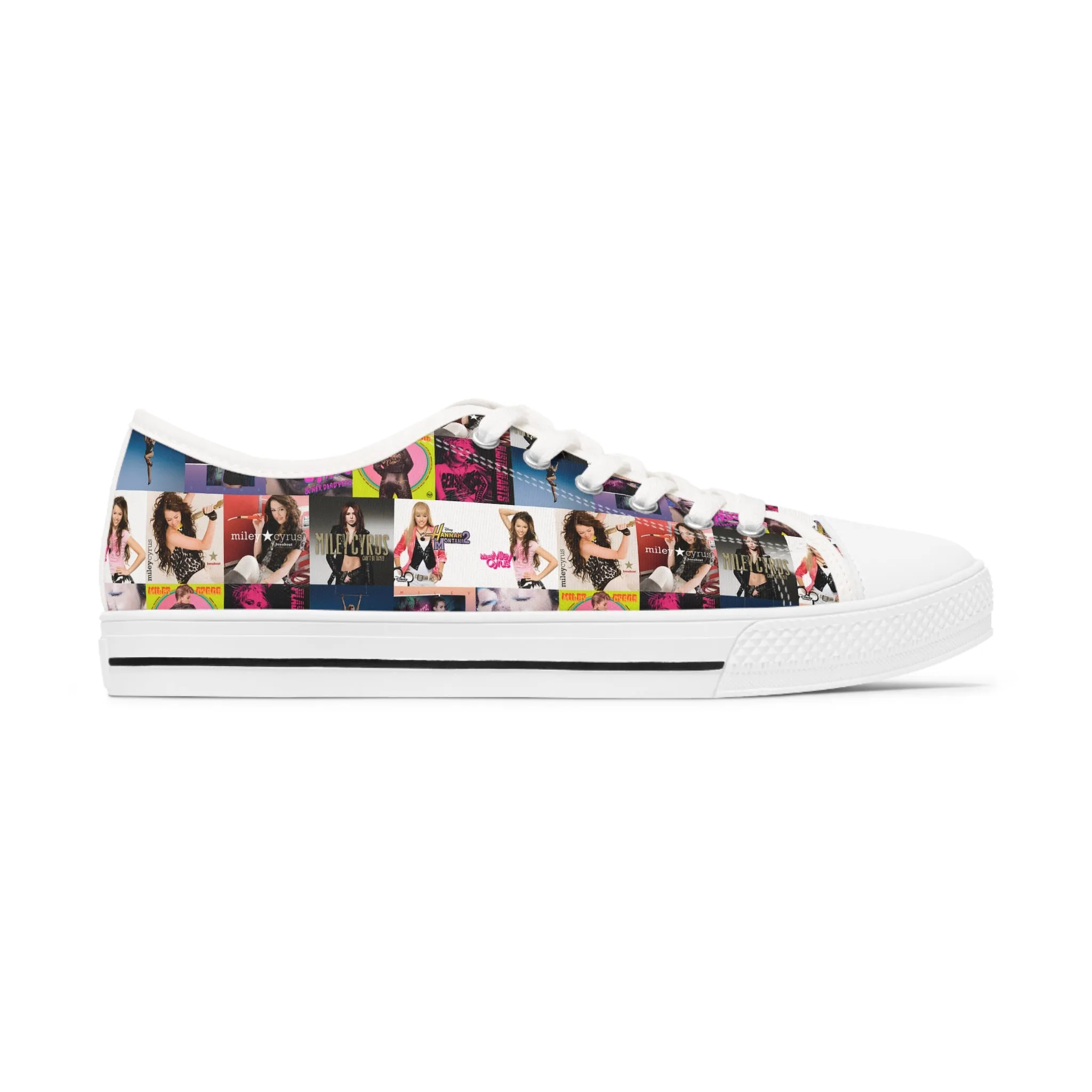 Miley Cyrus Album Cover Collage Women's Low Top Sneakers