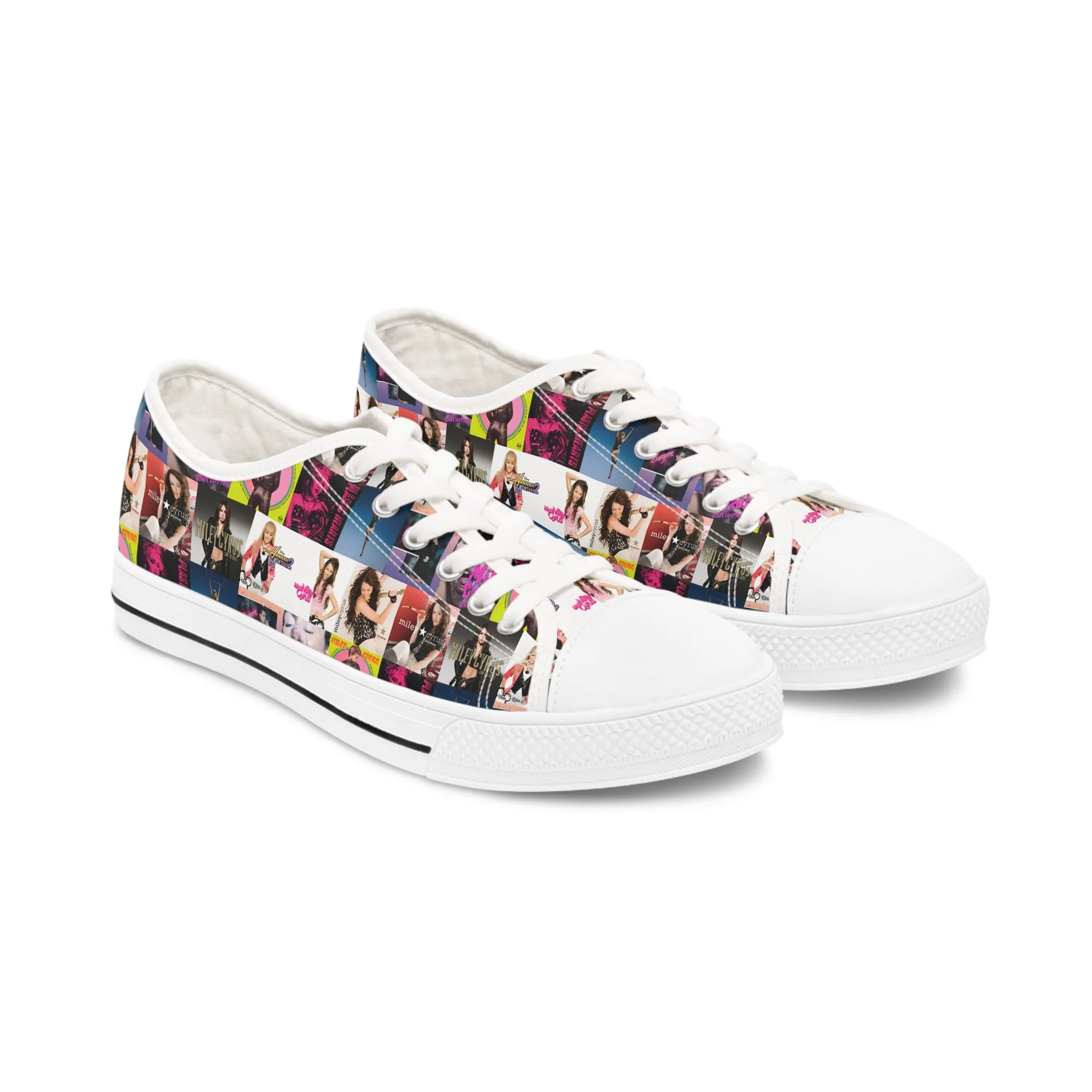 Miley Cyrus Album Cover Collage Women's Low Top Sneakers