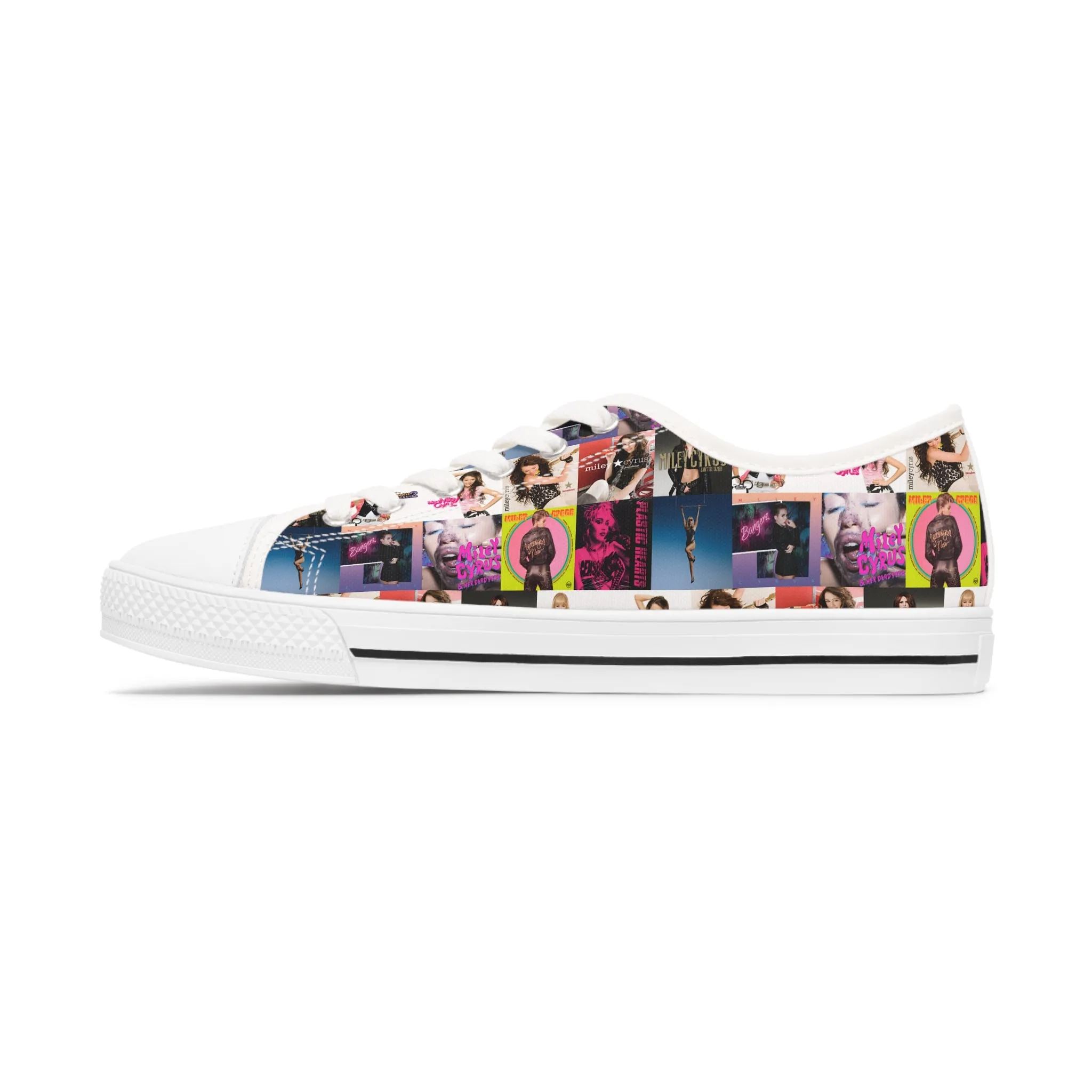 Miley Cyrus Album Cover Collage Women's Low Top Sneakers